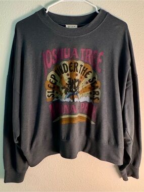 Joshua Tree Graphic Sweatshirt in Charcoal with Multicolor Print